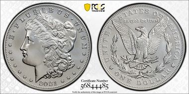 2021-S $1 Morgan Dollar 100th Anniversary MS70