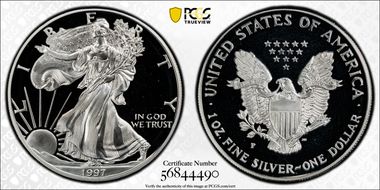 1997-P $1 Silver Eagle PR68DCAM