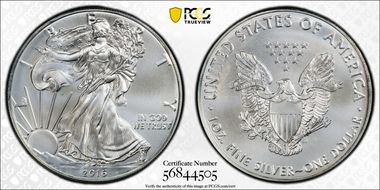 2016 $1 Silver Eagle  30th Anniversary MS68