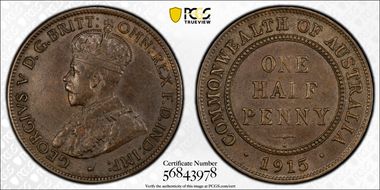 1915-H 1/2D AU55BN