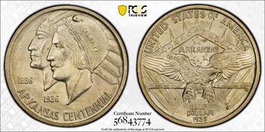1935-S 50C Arkansas MS65