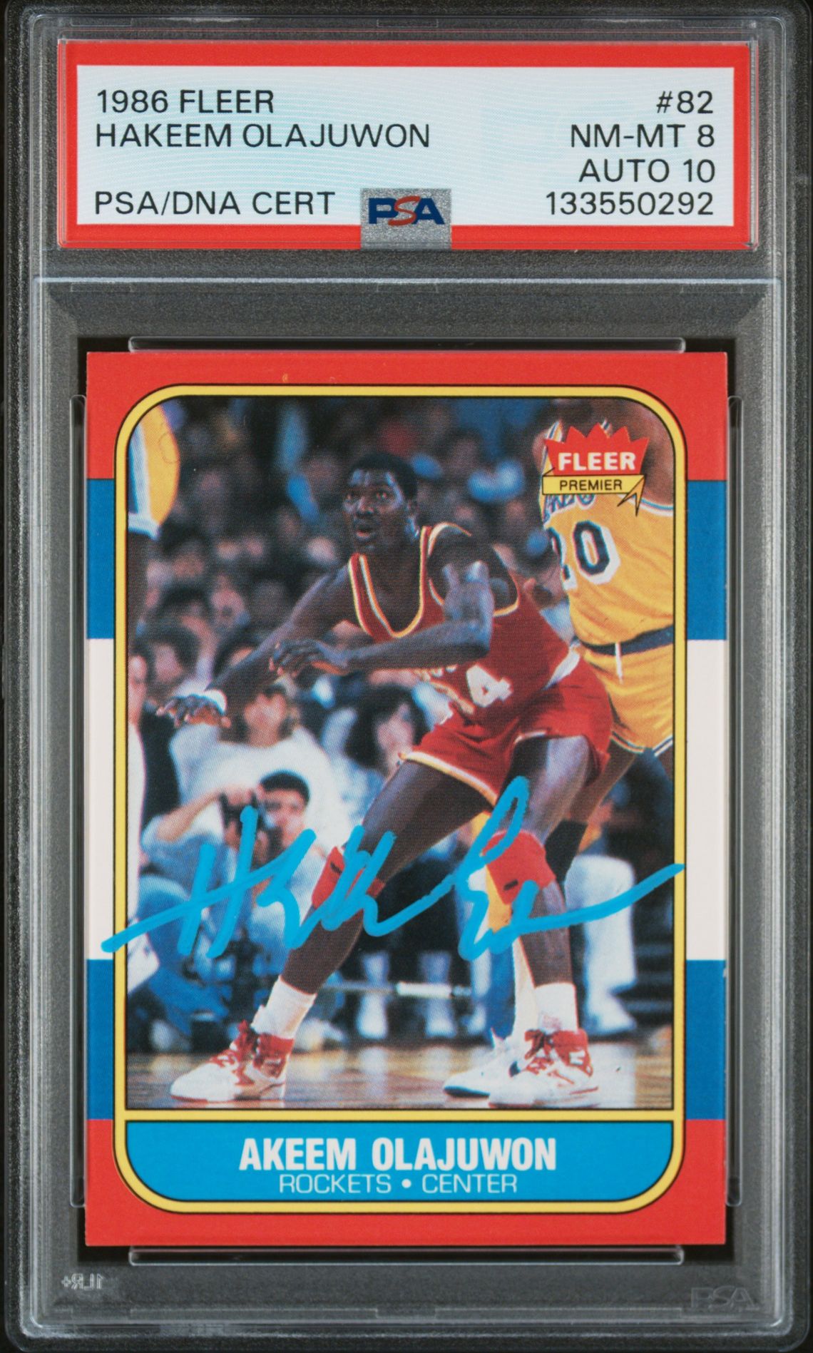 1986 Fleer FLEER #82 Akeem Olajuwon front