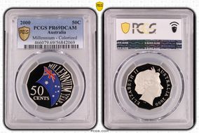 2000 50C Millennium - Colorized PR69DCAM