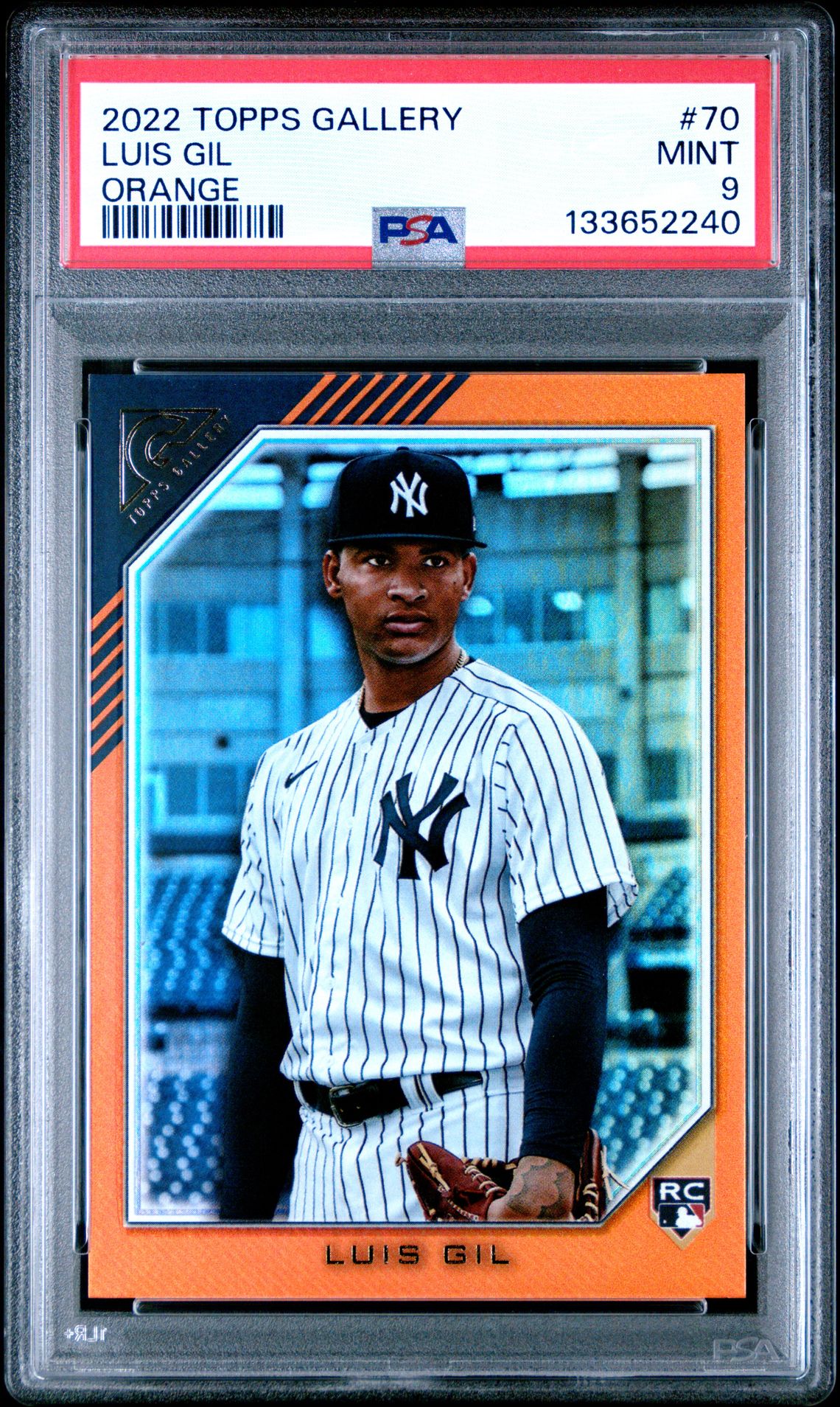 2022 Topps TOPPS GALLERY ORANGE #70 Luis Gil front