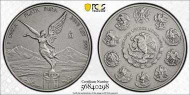 2019-Mo Onza Libertad Ag - Antiqued SP70