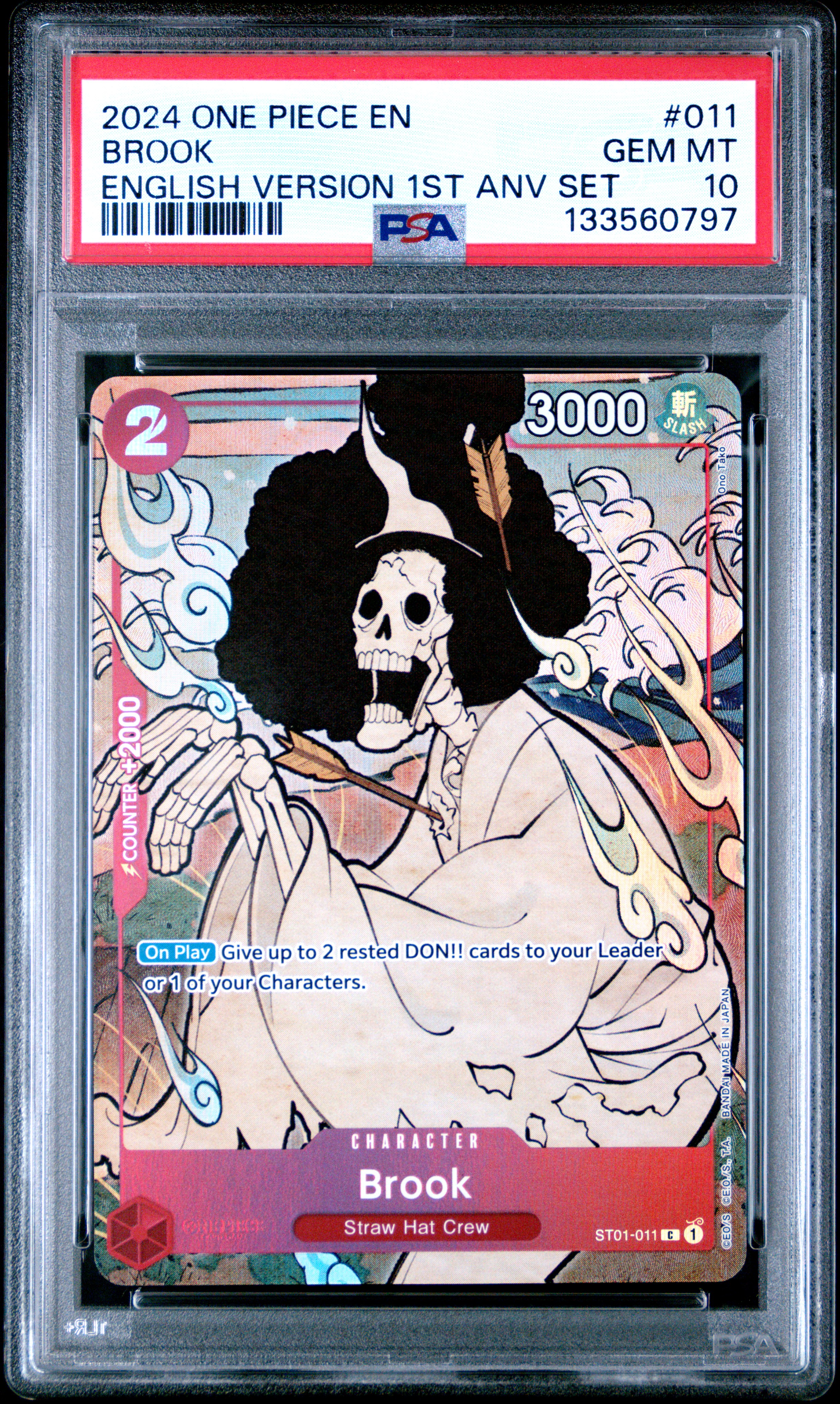 2024 #011 Brook PSA 10 One Piece English Version 1st Anniversary Set
