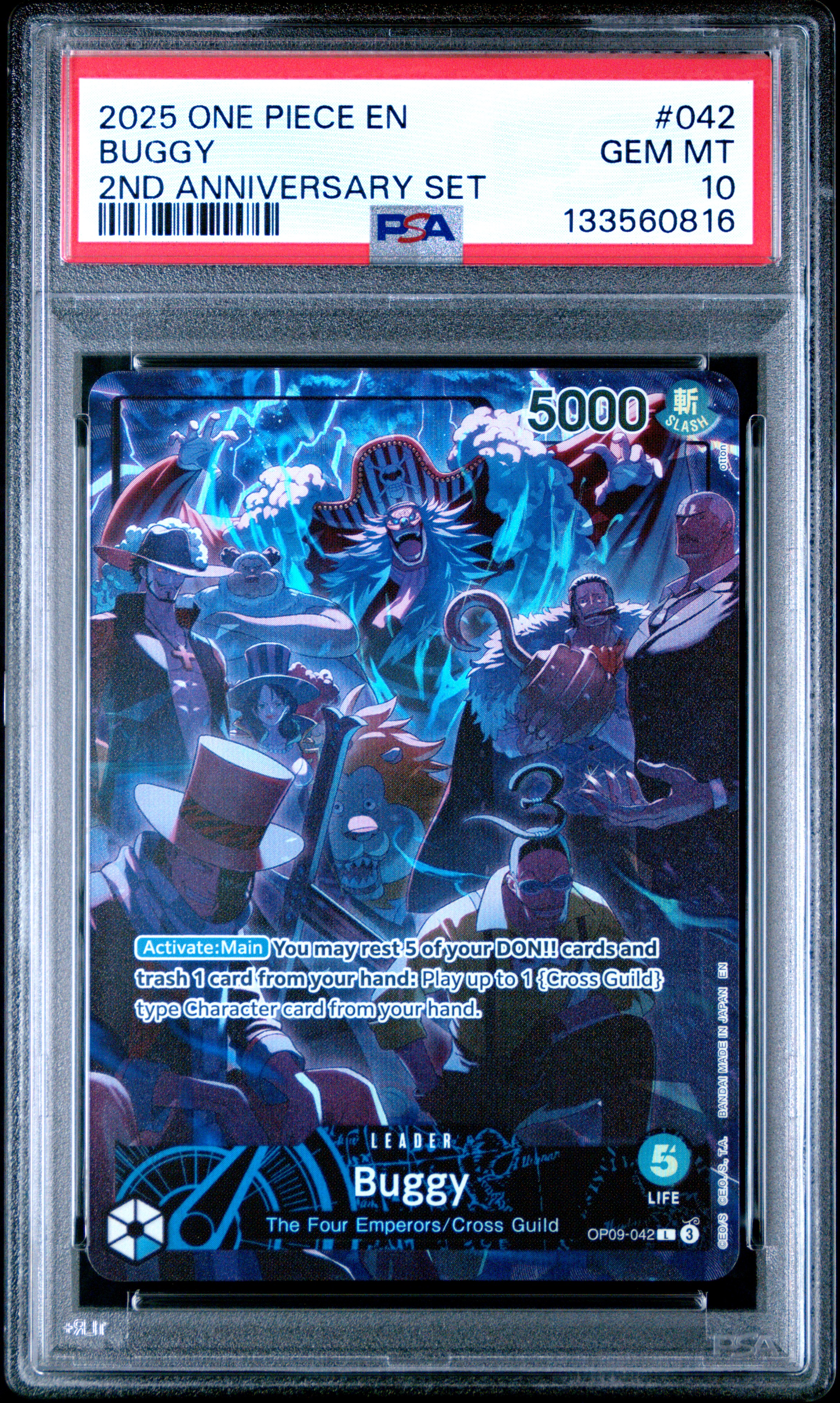 2025 #042 Buggy PSA 10 One Piece English Version 2nd Anniversary Set