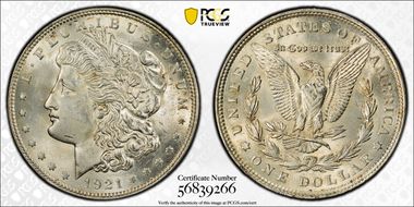 1921 $1 Morgan MS62