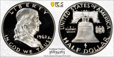 1962 50C PR68+ DCAM