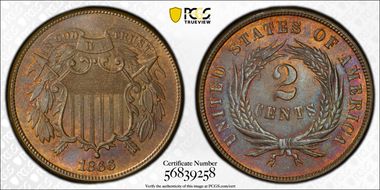 1866 2C MS66BN