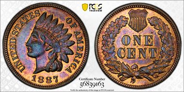 1887 1C MS65RB