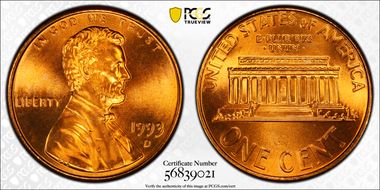 1993-D 1C MS68+ RD
