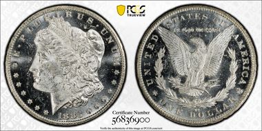 1883-CC $1 MS62DMPL