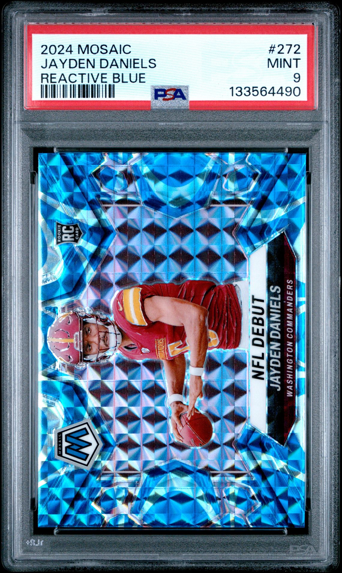 2024 Panini PANINI MOSAIC REACTIVE BLUE #272 Jayden Daniels front