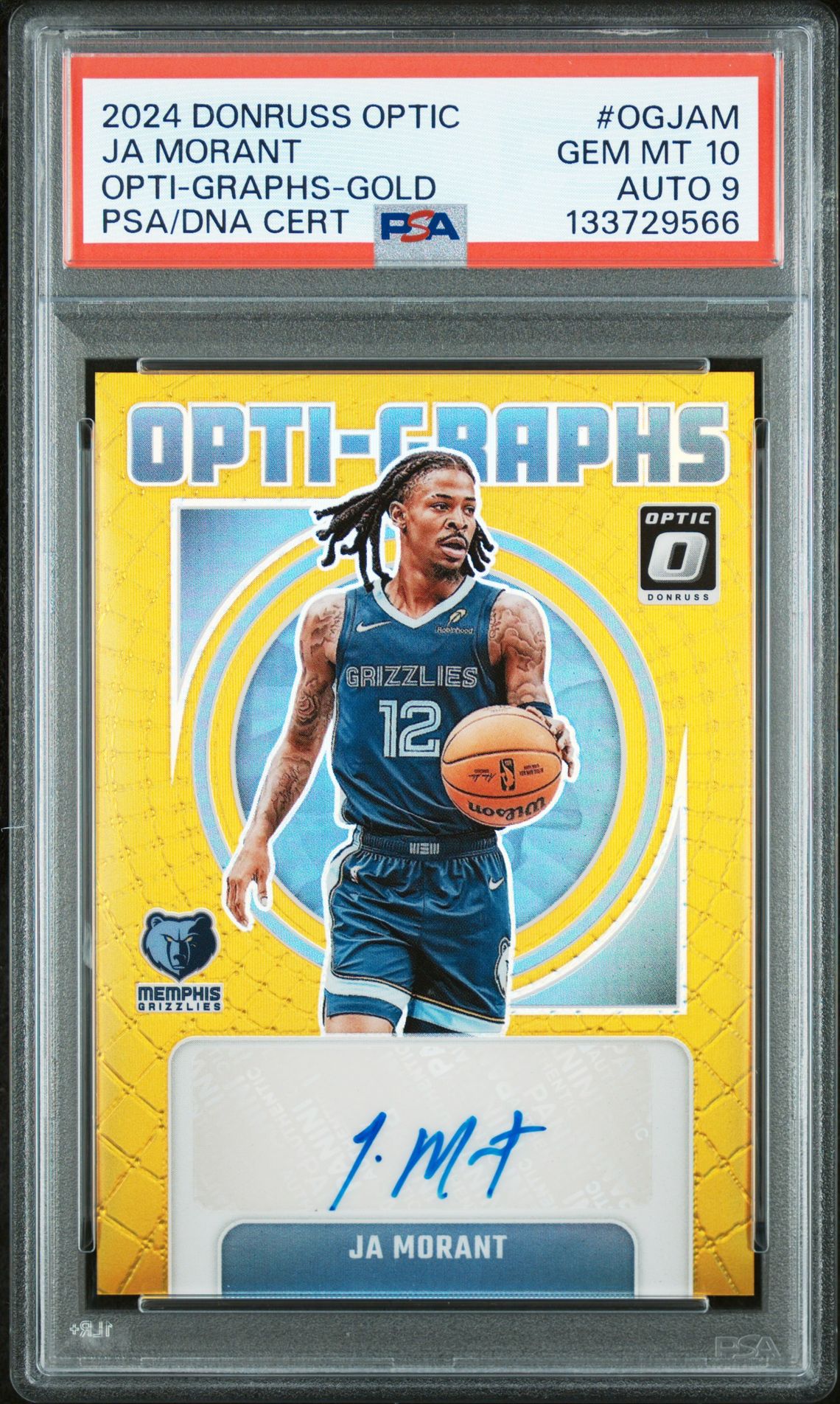 2024 Panini PANINI DONRUSS OPTIC OPTI-GRAPHS Gold #OGJAM Ja Morant front