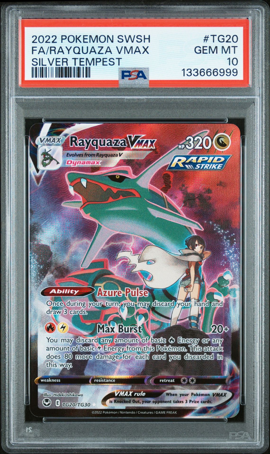 2022 Pokemon #TG20 Fa/Rayquaza Vmax front