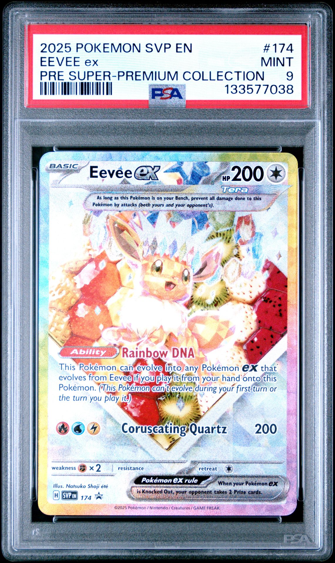 2025 Pokemon Svp En-Sv Black Star Promo Eevee Ex #174 (Pre Super-Premium Collection) Mint 9 front