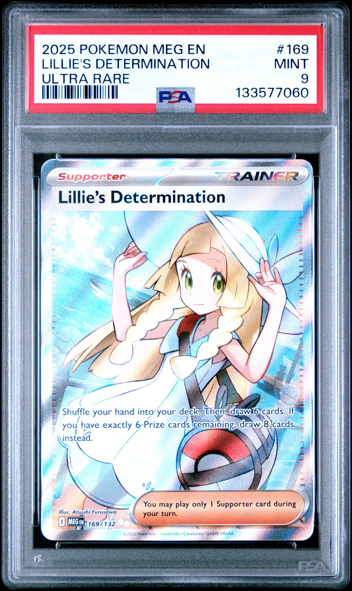 2025 Pokemon Meg En-Mega Evolution Lillie's Determination #169 (Ultra Rare) Mint 9 front
