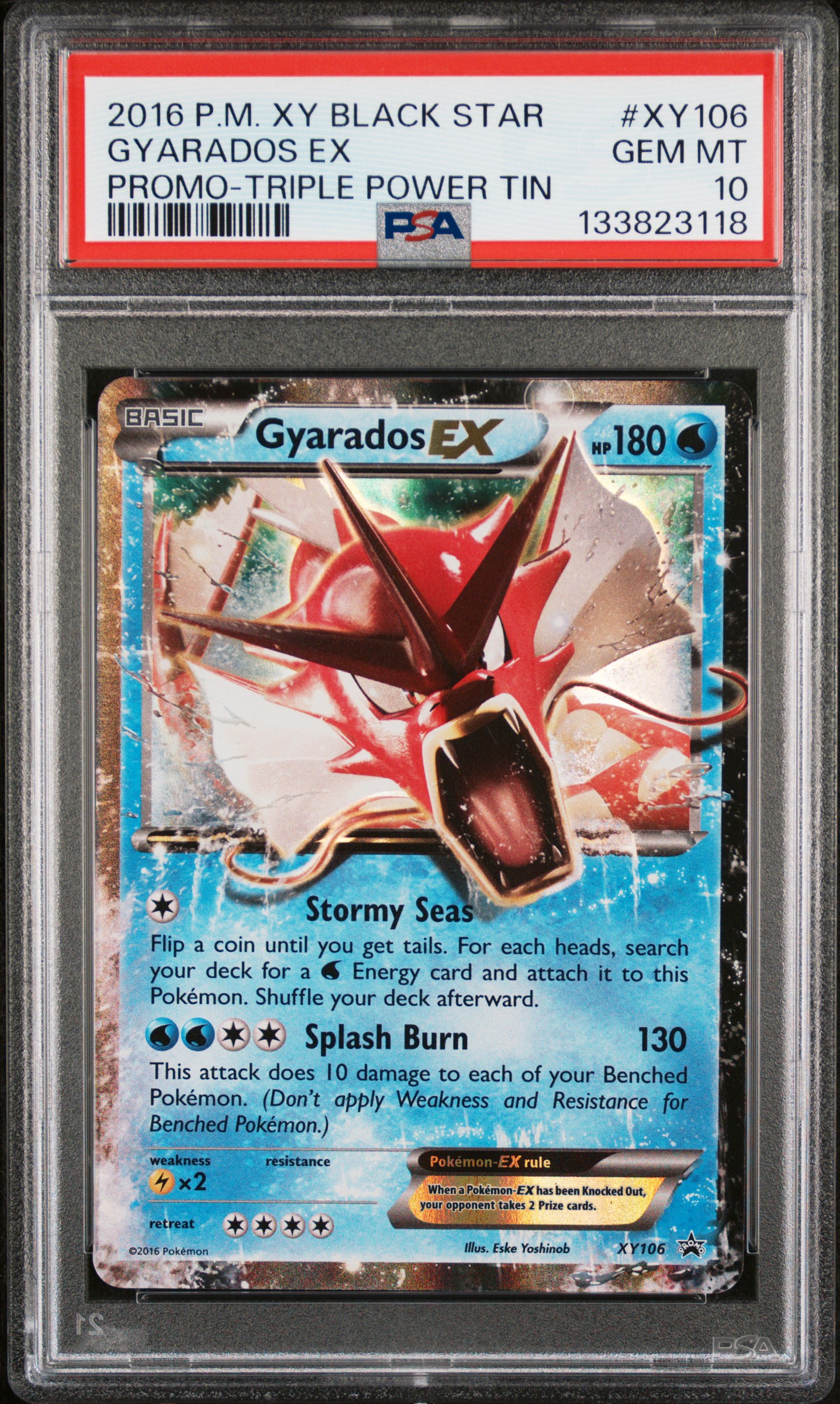 2016 #XY106 Gyarados EX PSA 10 XY Black Star Promo
