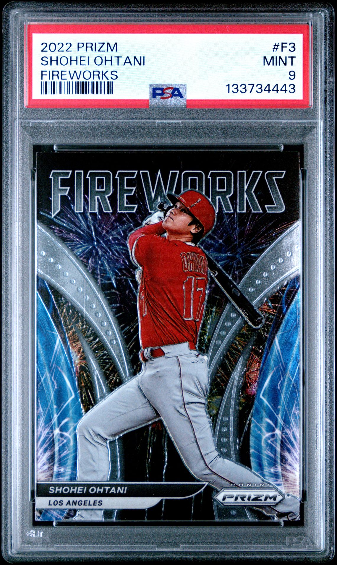 2022 Panini Prizm Fireworks Shohei Ohtani #F3 (Fireworks) Mint 9 front