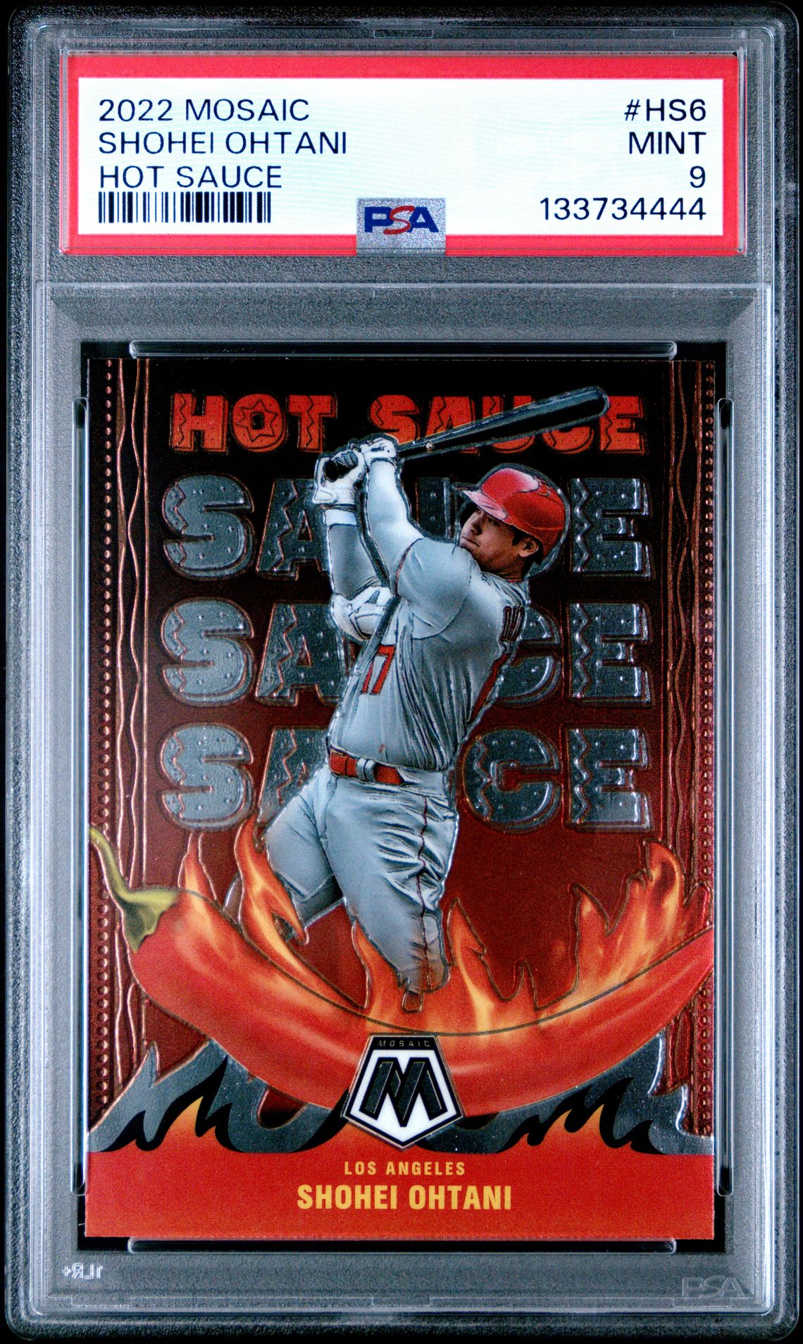 2022 Panini Mosaic Hot Sauce Shohei Ohtani #Hs6 (Hot Sauce) Mint 9 front