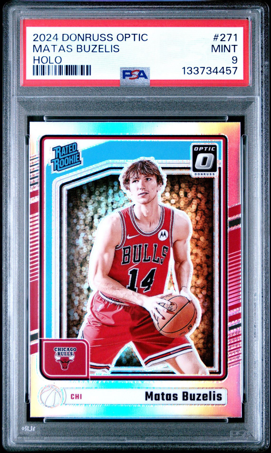 2024 Panini Donruss Optic Matas Buzelis #271 (Holo) Mint 9 front