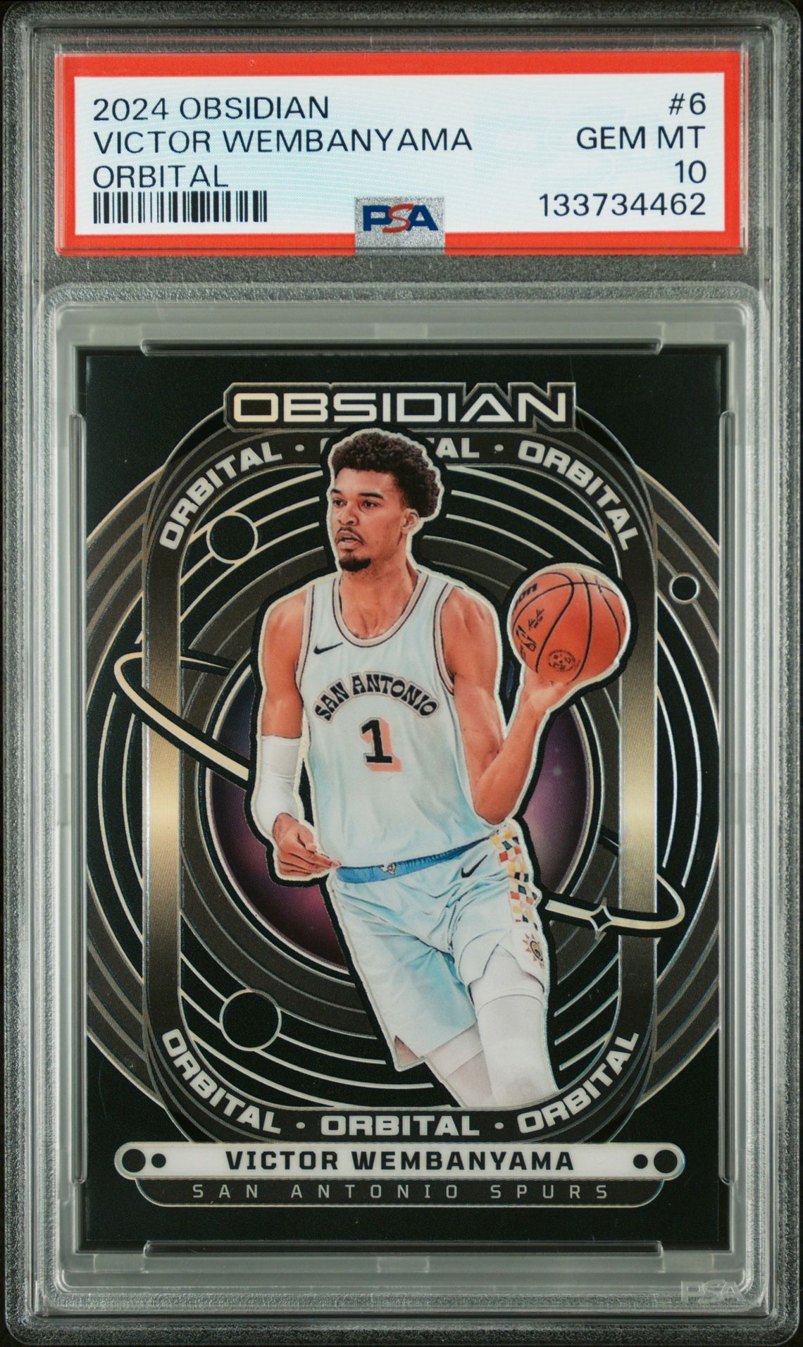 2024 Panini Obsidian Orbital Victor Wembanyama #6 Gem Mt 10 front