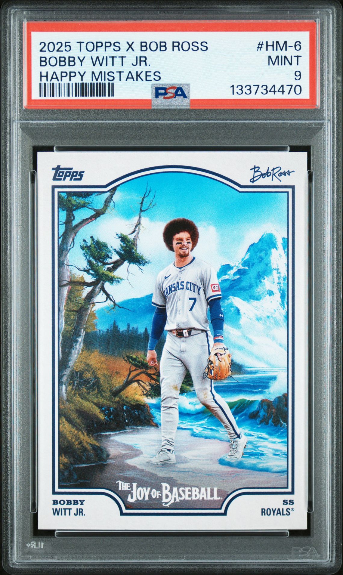 2025 Topps X Bob Ross The Joy Of Baseball Bobby Witt Jr. #Hm-6 (Happy Mistakes) Mint 9 front