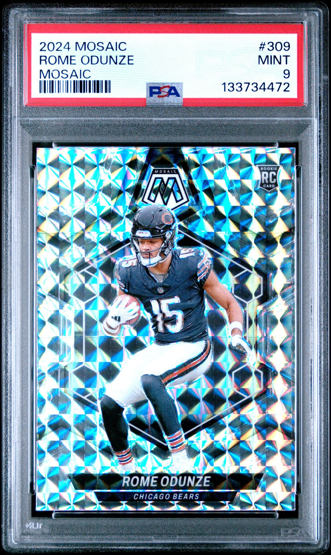 2024 Panini Mosaic Rome Odunze #309 (Mosaic) Mint 9 front