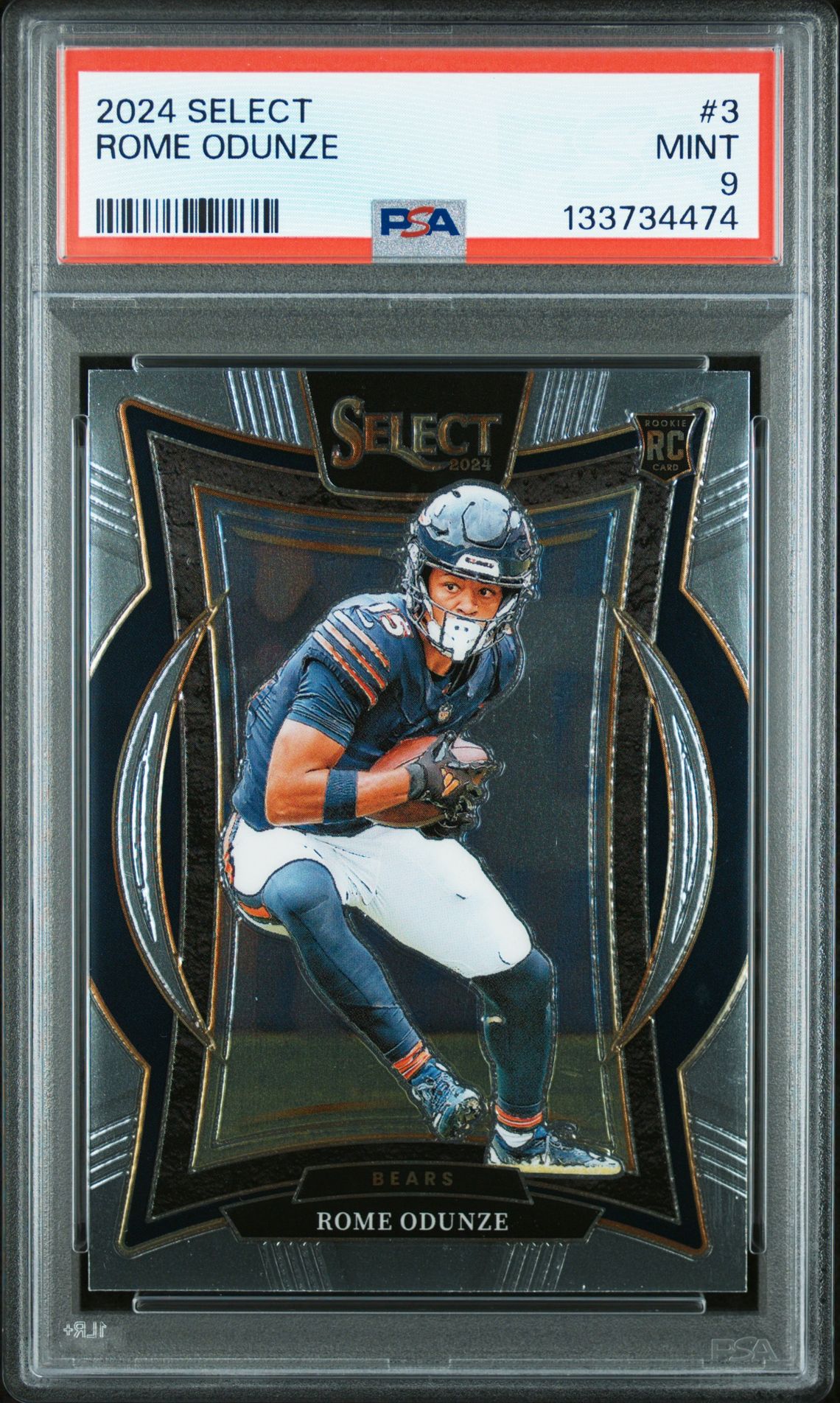 2024 Panini Select Rome Odunze #3 Mint 9 front