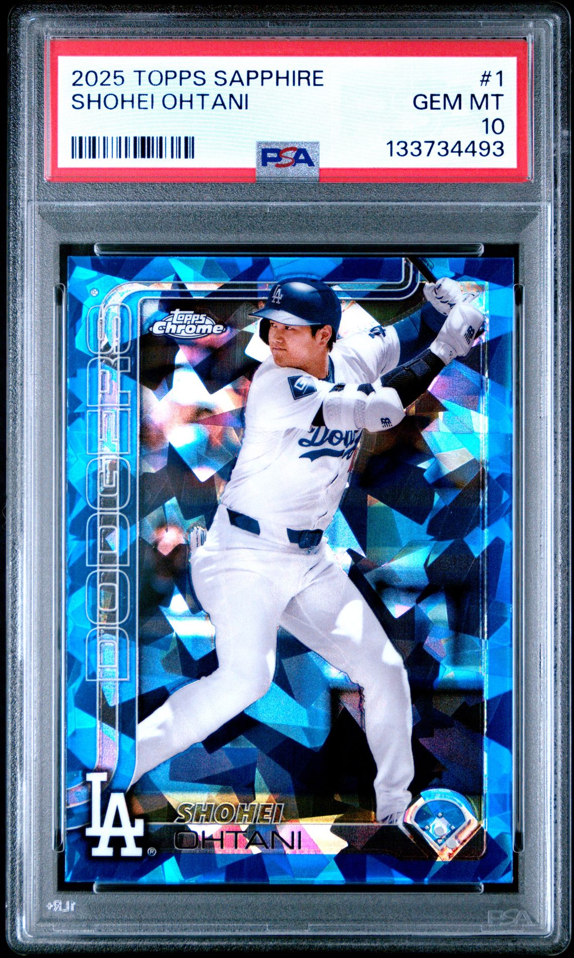 2025 Topps Chrome Sapphire Shohei Ohtani #1 Gem Mt 10 front
