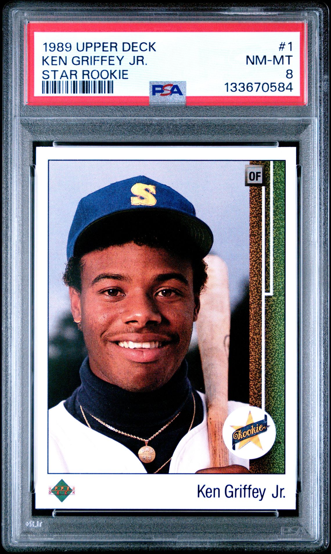 1989 Upper Deck Ken Griffey Jr. #1 (Star Rookie) Nm-Mt 8 front