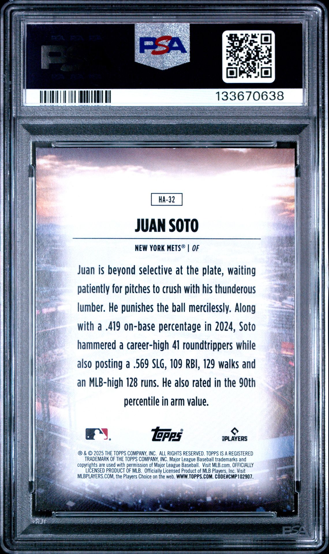 2025 Topps Home Field Advantage Juan Soto #Ha32 (Series 2) Nm-Mt 8 back