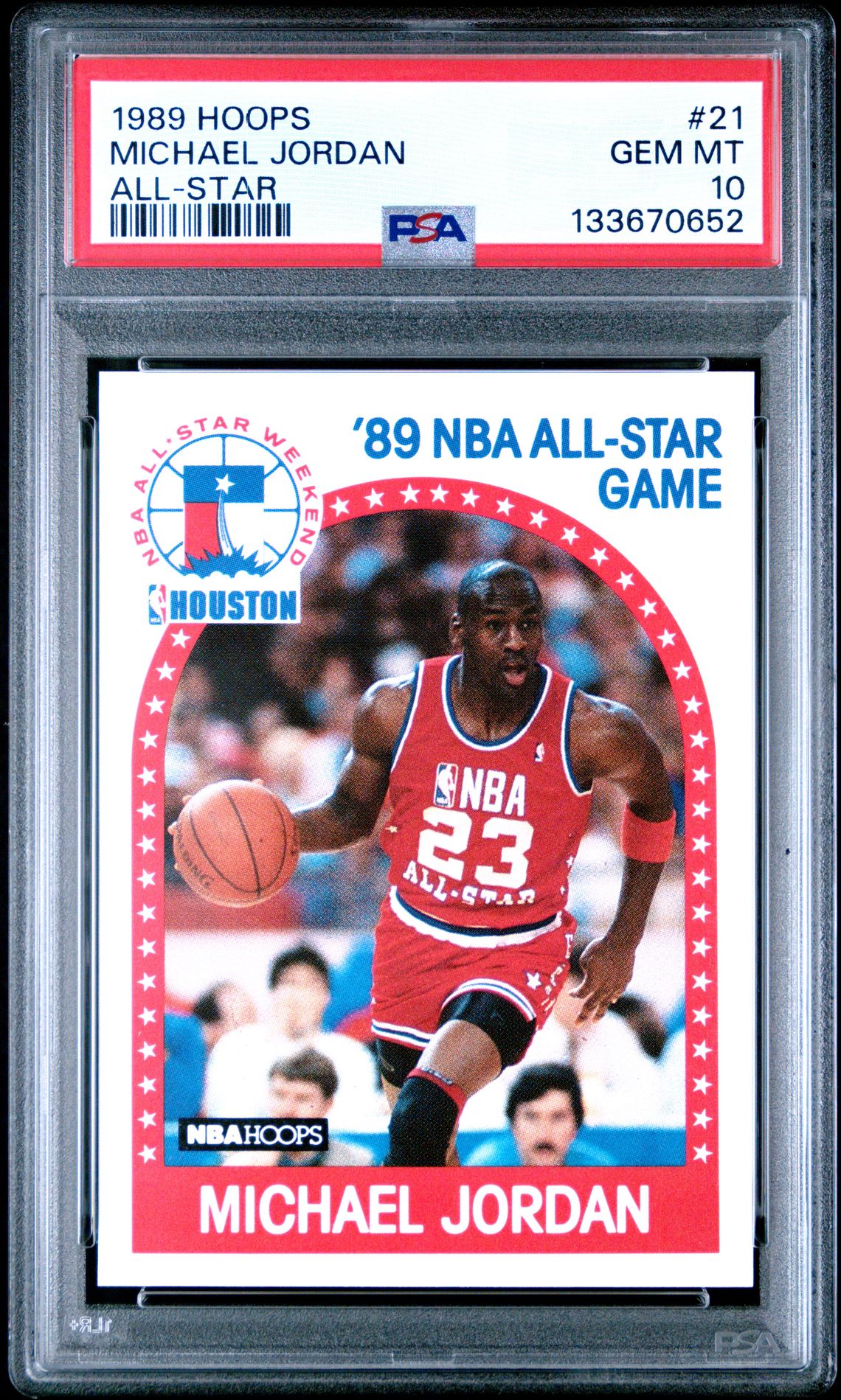 1989 Hoops Michael Jordan #21 (All-Star) Gem Mt 10 front