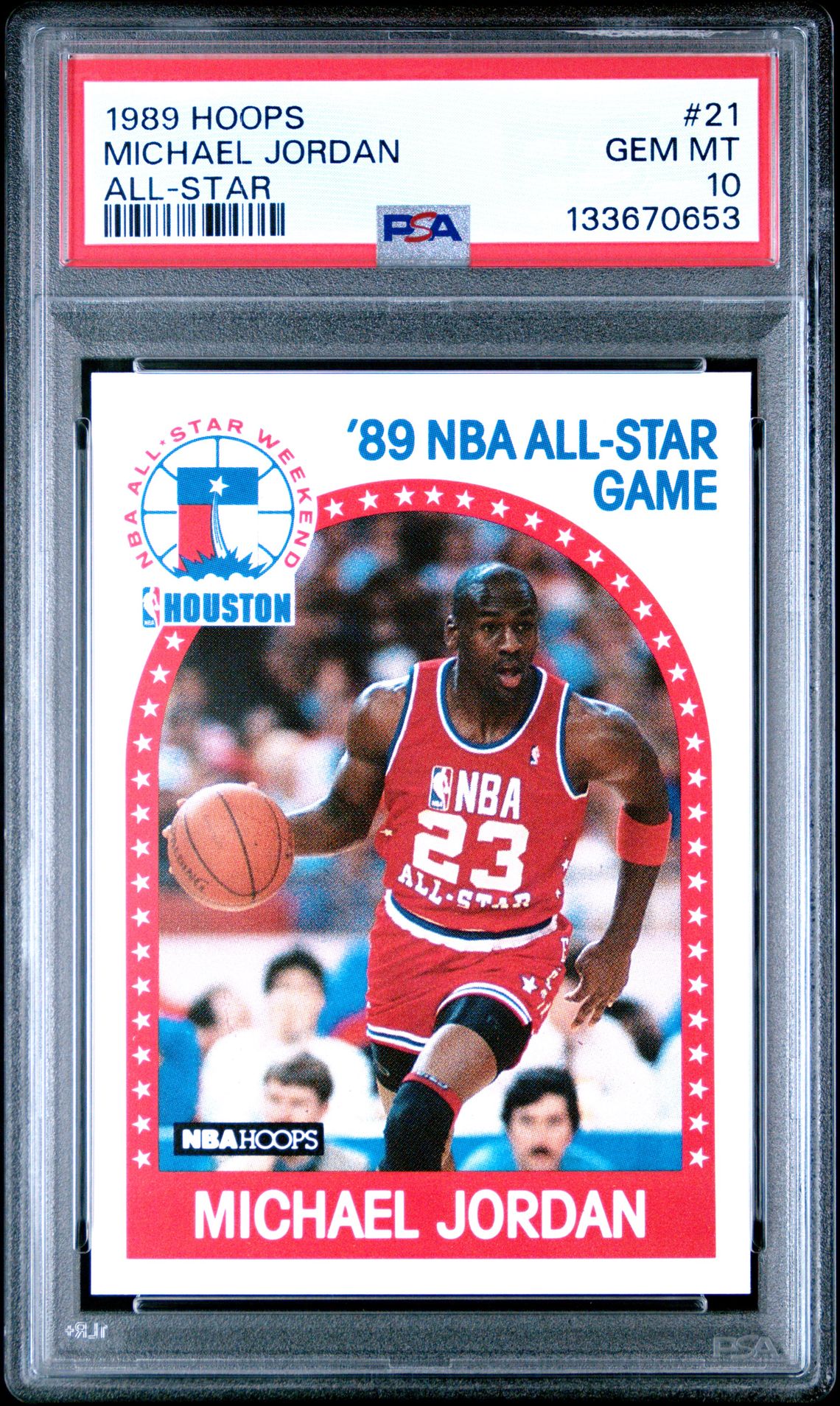 1989 Hoops Michael Jordan #21 (All-Star) Gem Mt 10 front