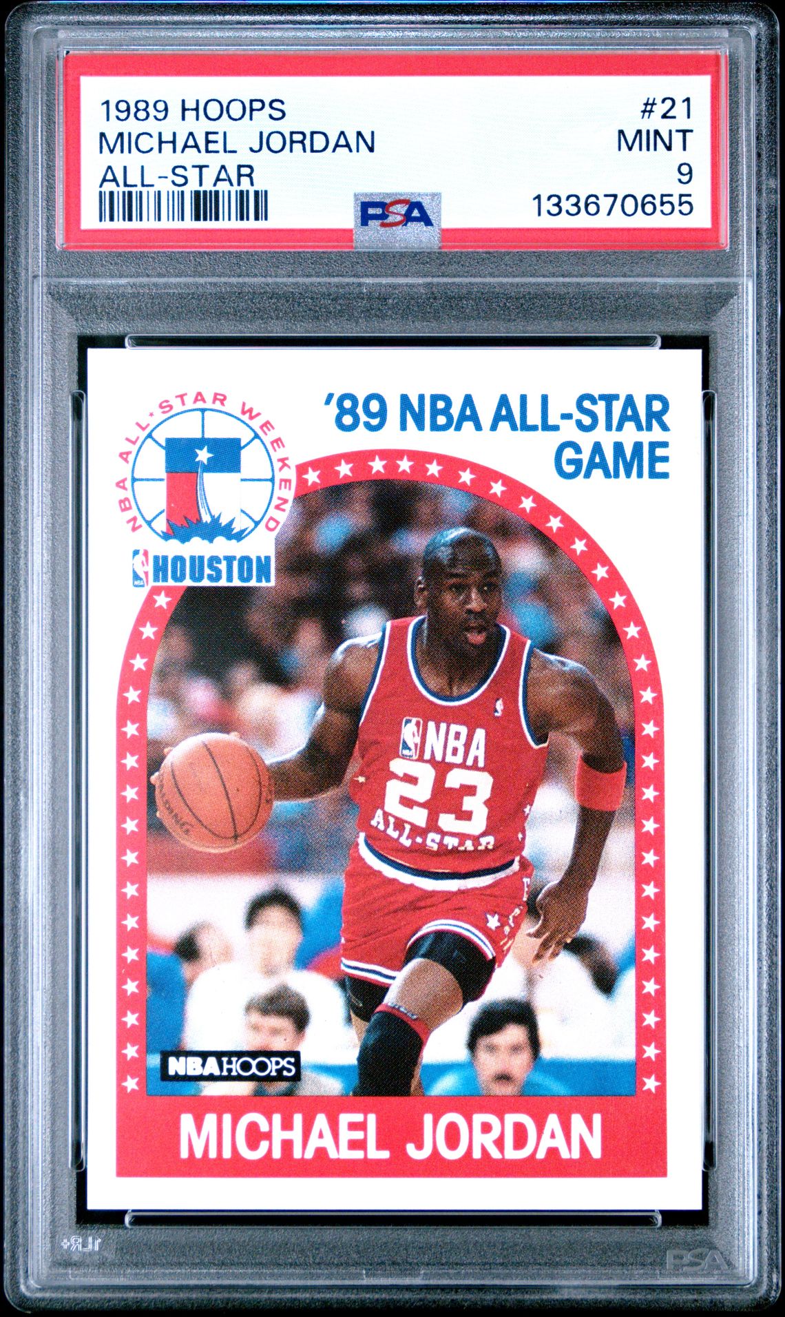 1989 Hoops Michael Jordan #21 (All-Star) Mint 9 front