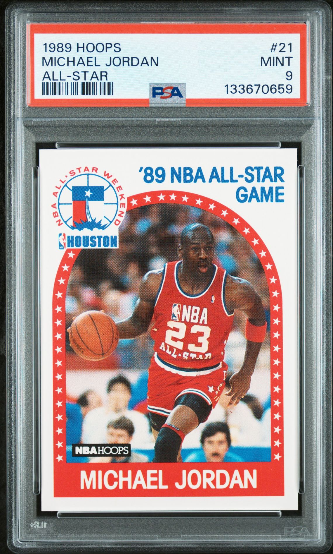 1989 Hoops Michael Jordan #21 (All-Star) Mint 9 front