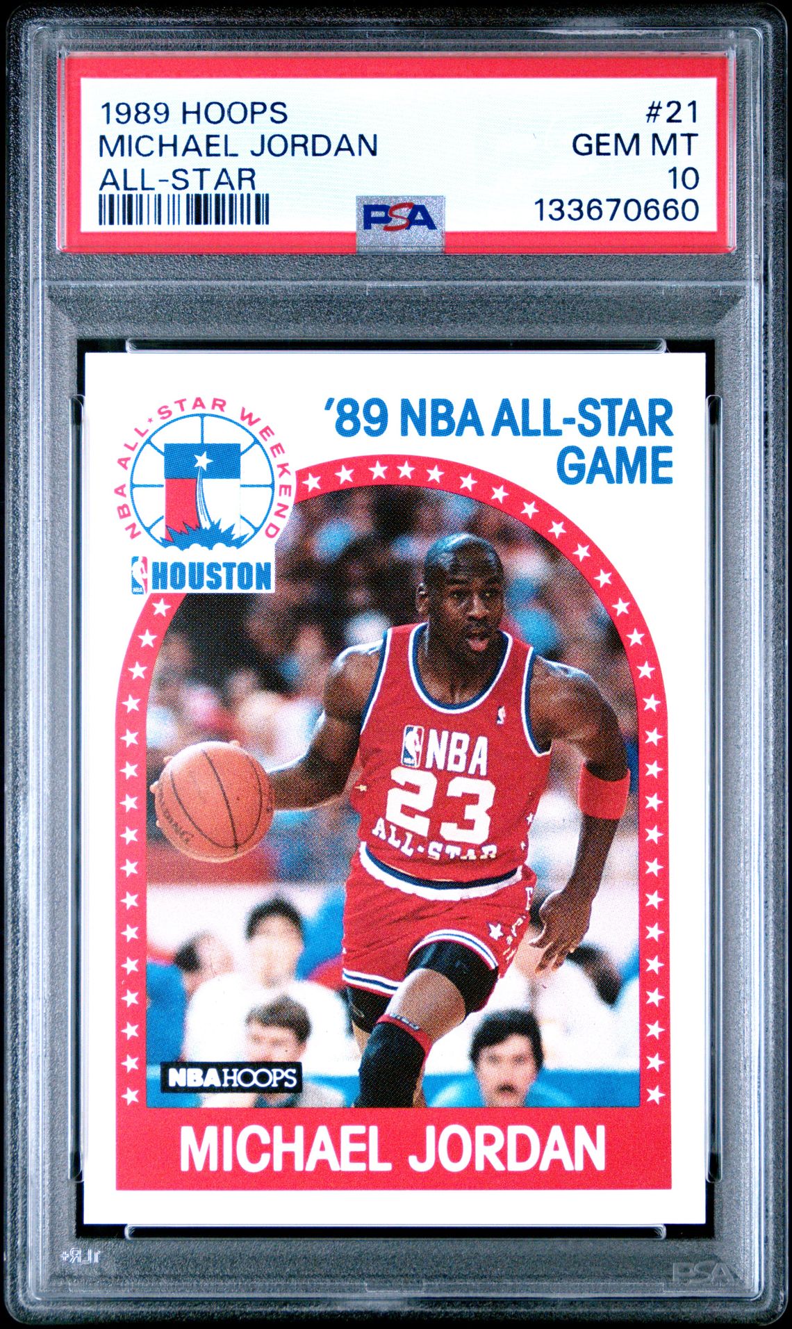 1989 Hoops Michael Jordan #21 (All-Star) Gem Mt 10 front