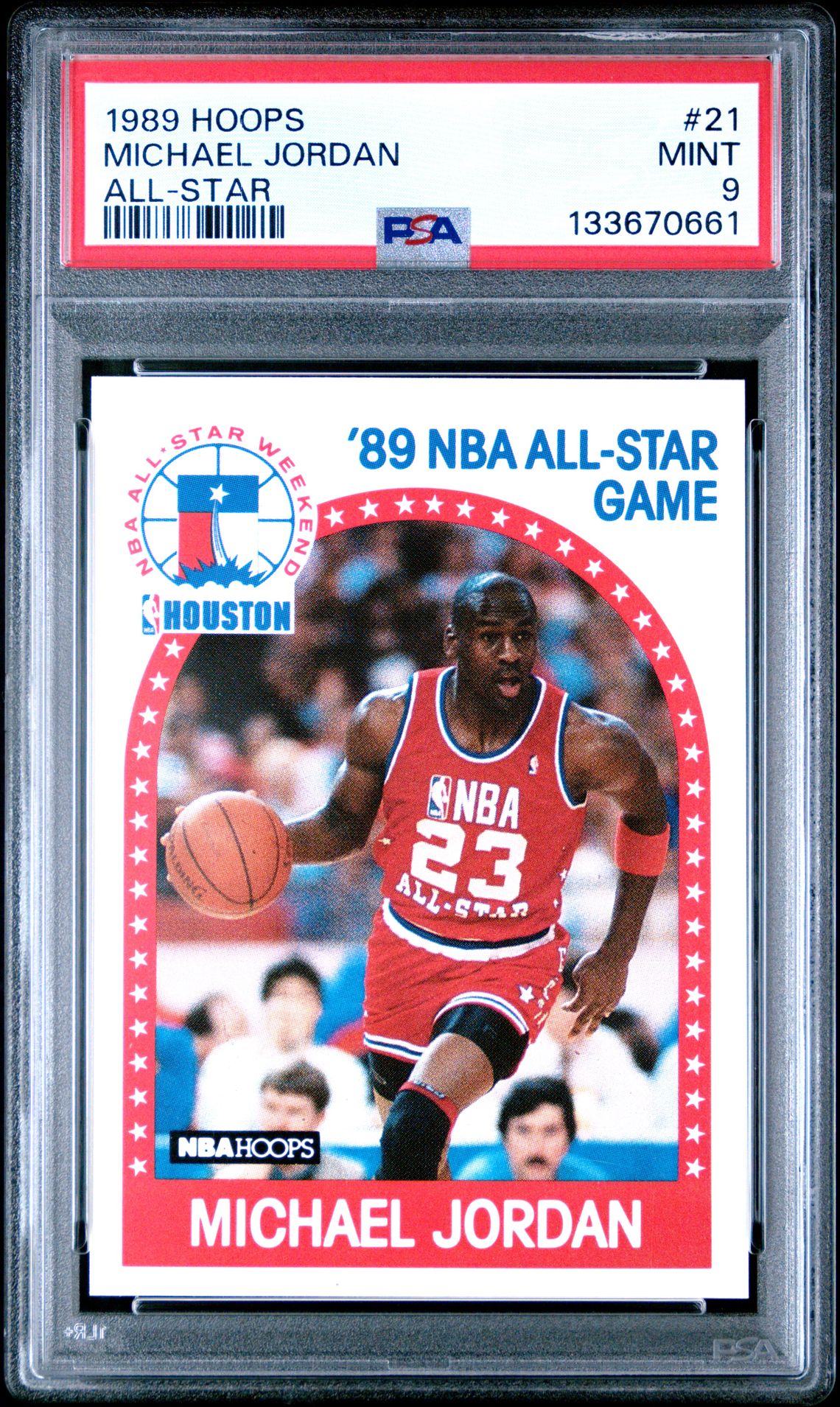 1989 Hoops Michael Jordan #21 (All-Star) Mint 9 front