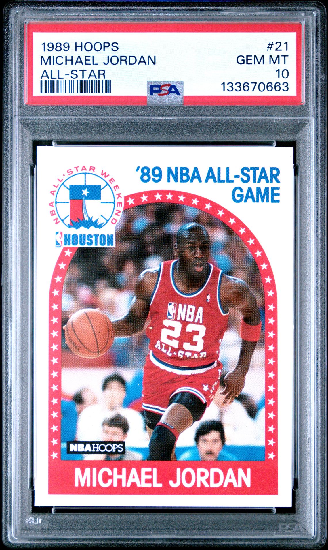 1989 Hoops Michael Jordan #21 (All-Star) Gem Mt 10 front