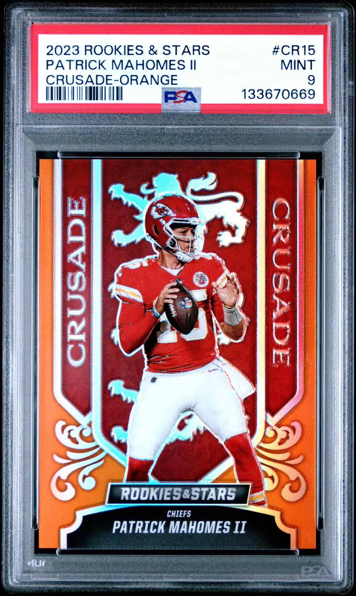 2023 Panini Rookies & Stars Crusade Patrick Mahomes Ii #Cr15 (Crusade-Orange) Mint 9 front