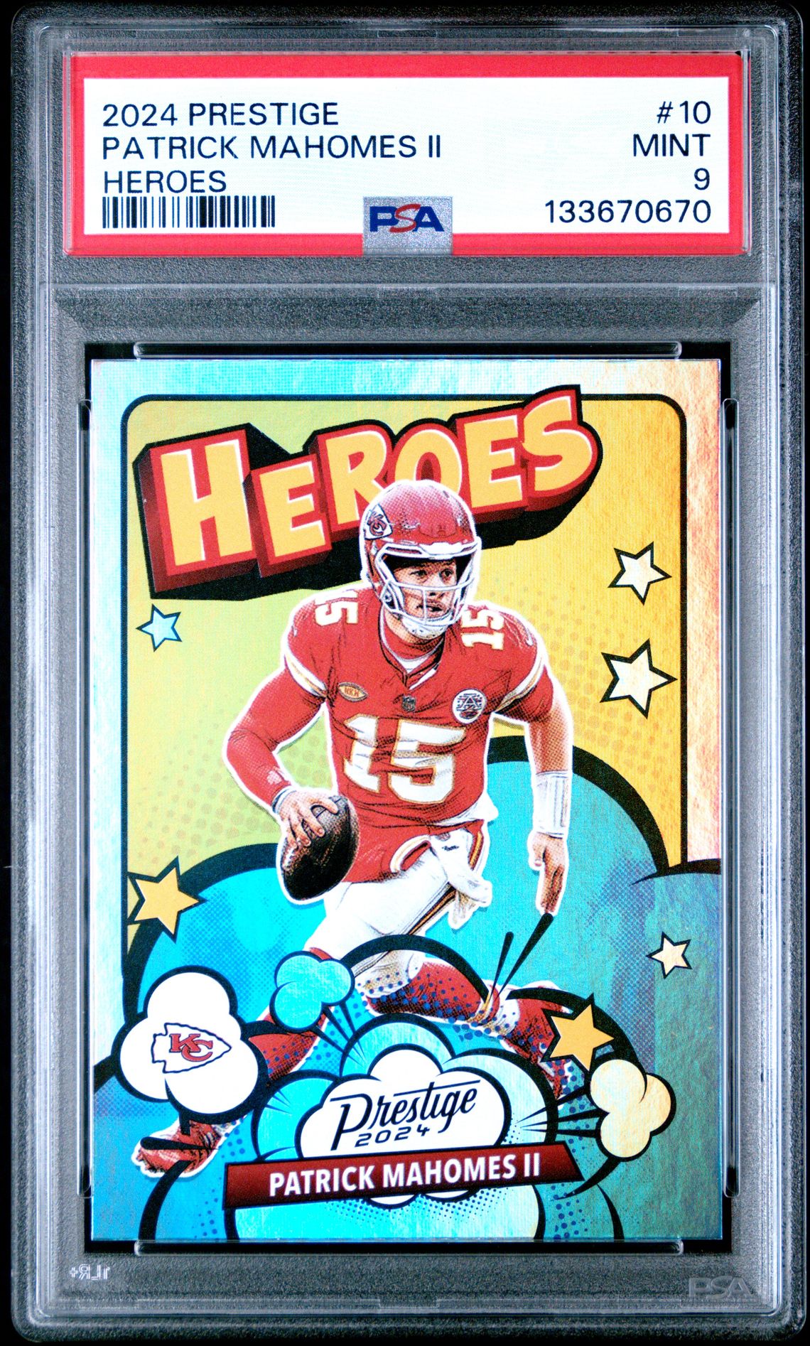 2024 Panini Prestige Heroes Patrick Mahomes Ii #10 Mint 9 front