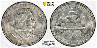 1892 50C Columbian MS65