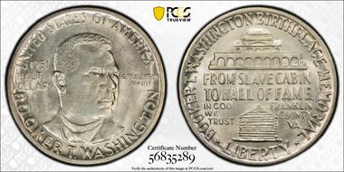 1951 50C Booker T. Washington MS65