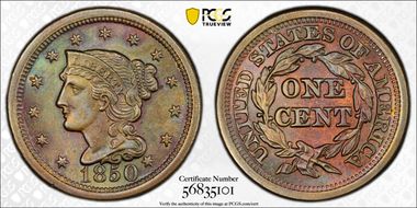 1850 1C MS65BN