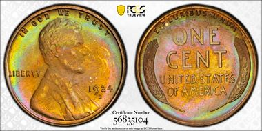 1924-S 1C MS65BN