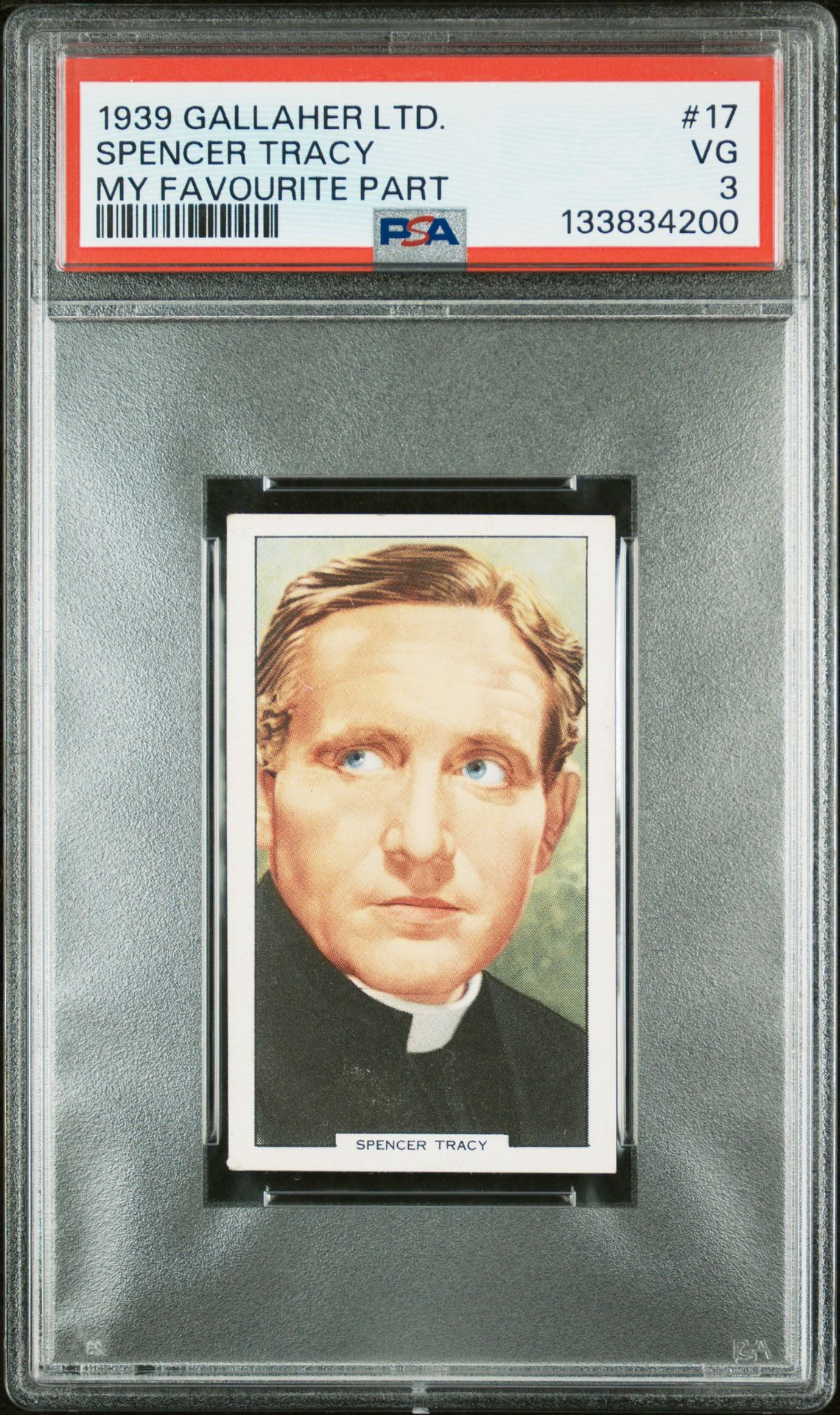 1939 Gallaher Ltd. My Favourite Part Spencer Tracy #17 (My Favourite Part) Vg 3 front