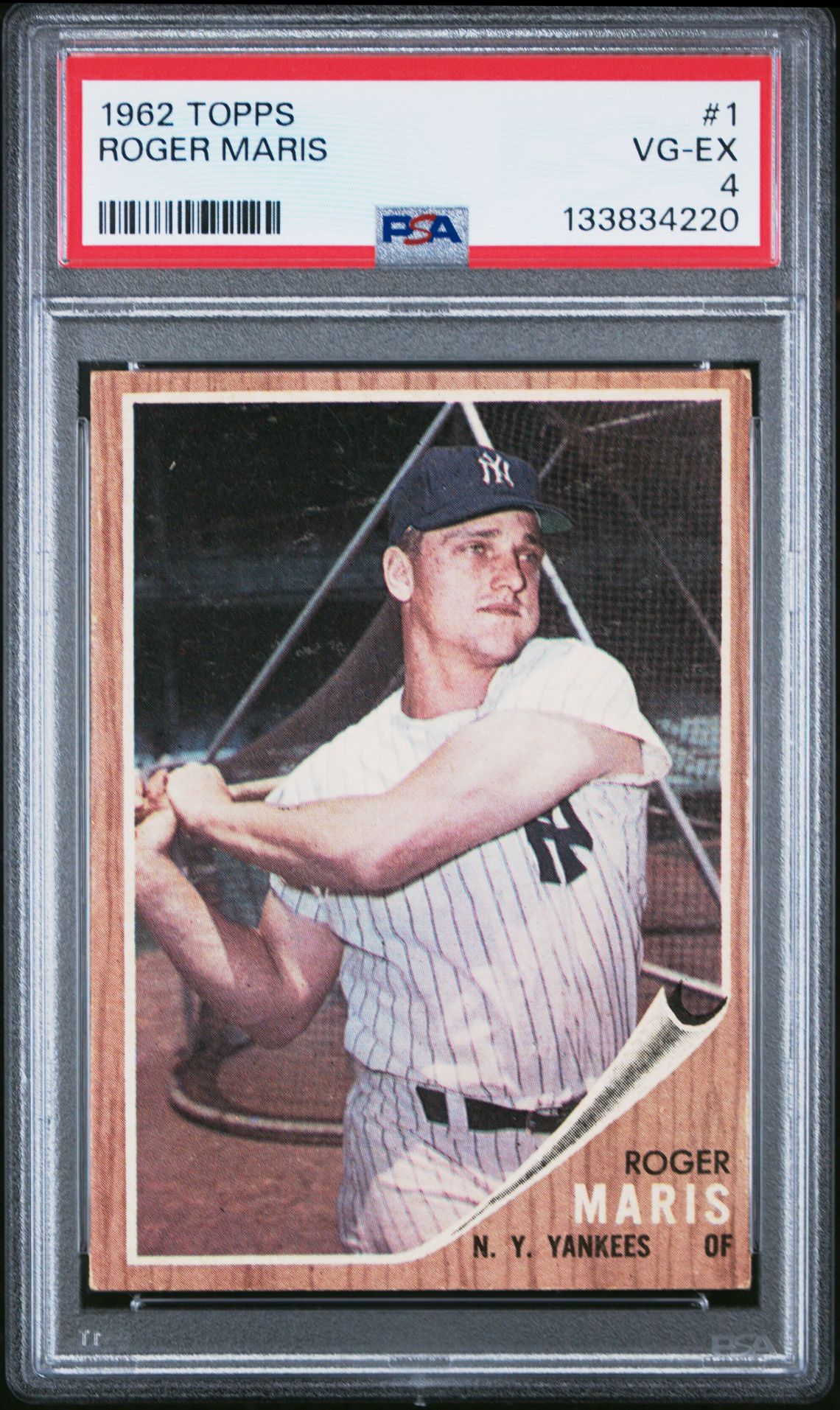 1962 Topps Roger Maris #1 Vg-Ex 4 front