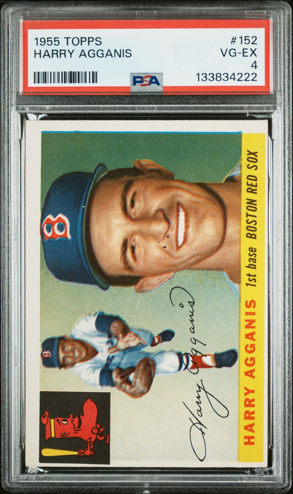 1955 Topps Harry Agganis #152 Vg-Ex 4 front