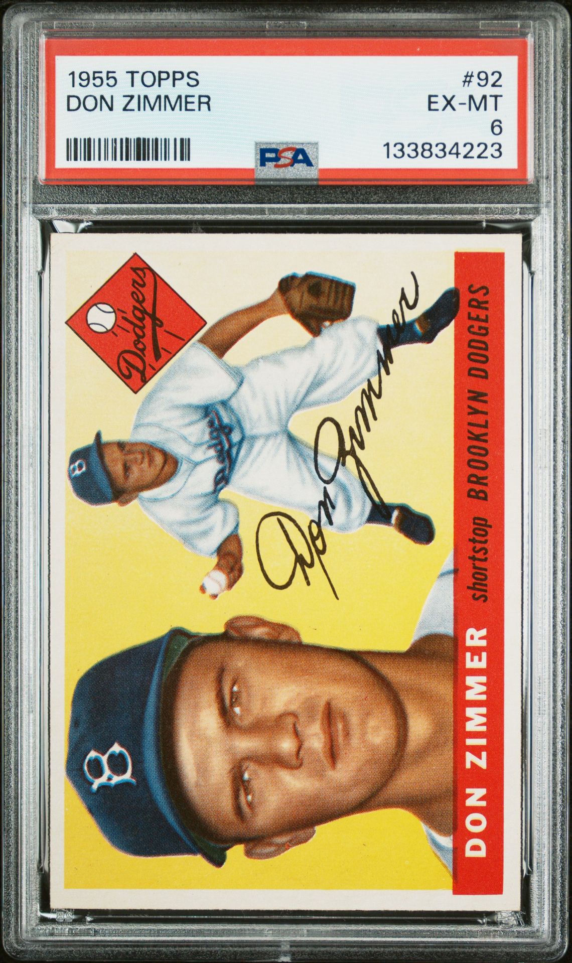 1955 Topps Don Zimmer #92 Ex-Mt 6 front